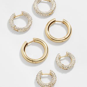 Lucy Earring Set - Gold/Pav??