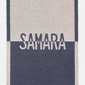 Spell It Out Custom Blanket - Denim Blue/Stone