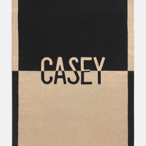 Spell It Out Custom Blanket - Tan/Black