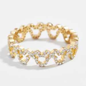 Mickey Mouse Outline 18K Gold Ring - Gold/Pav??