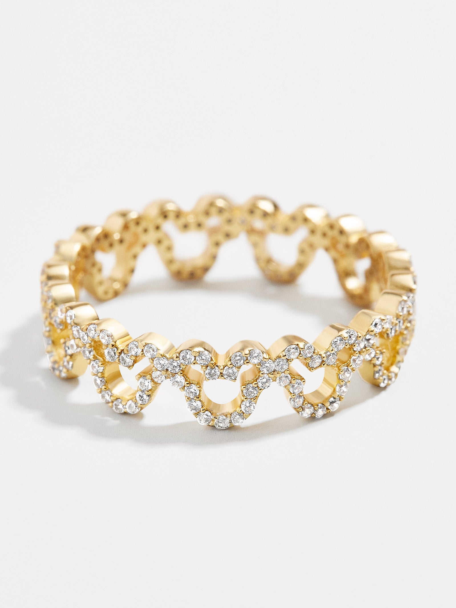 Mickey Mouse Outline 18K Gold Ring - Gold/Pav??