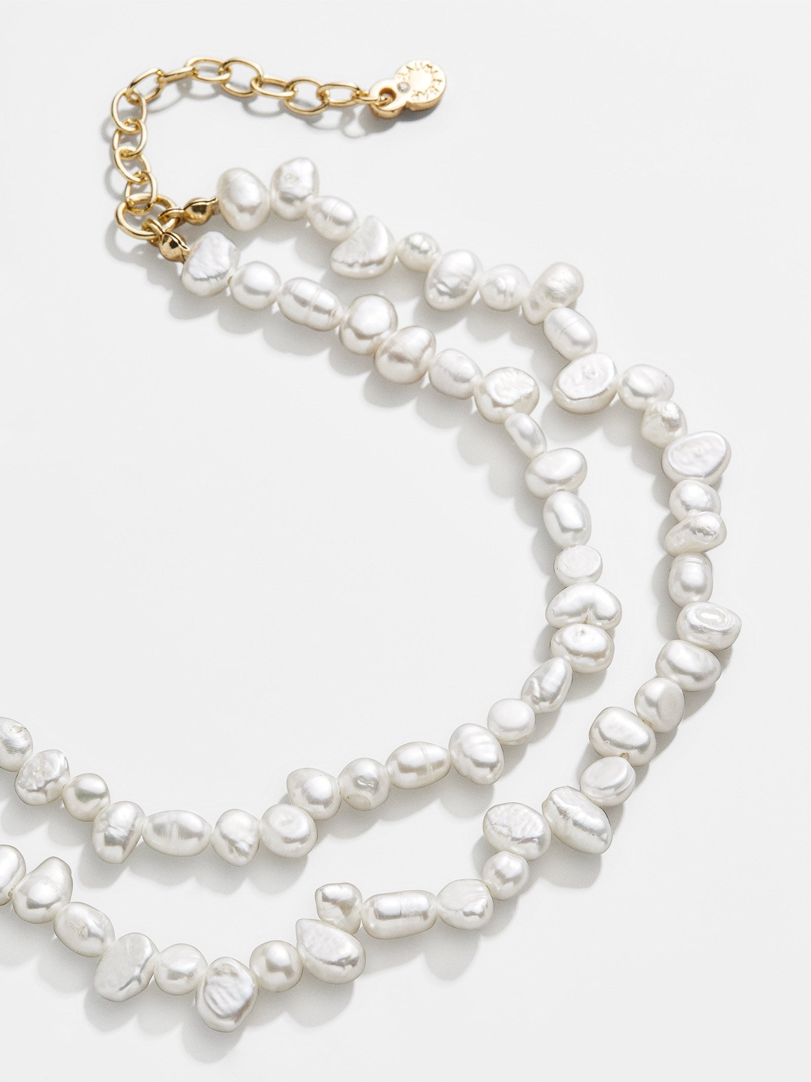 Teagan Pearl Layered Anklet - White