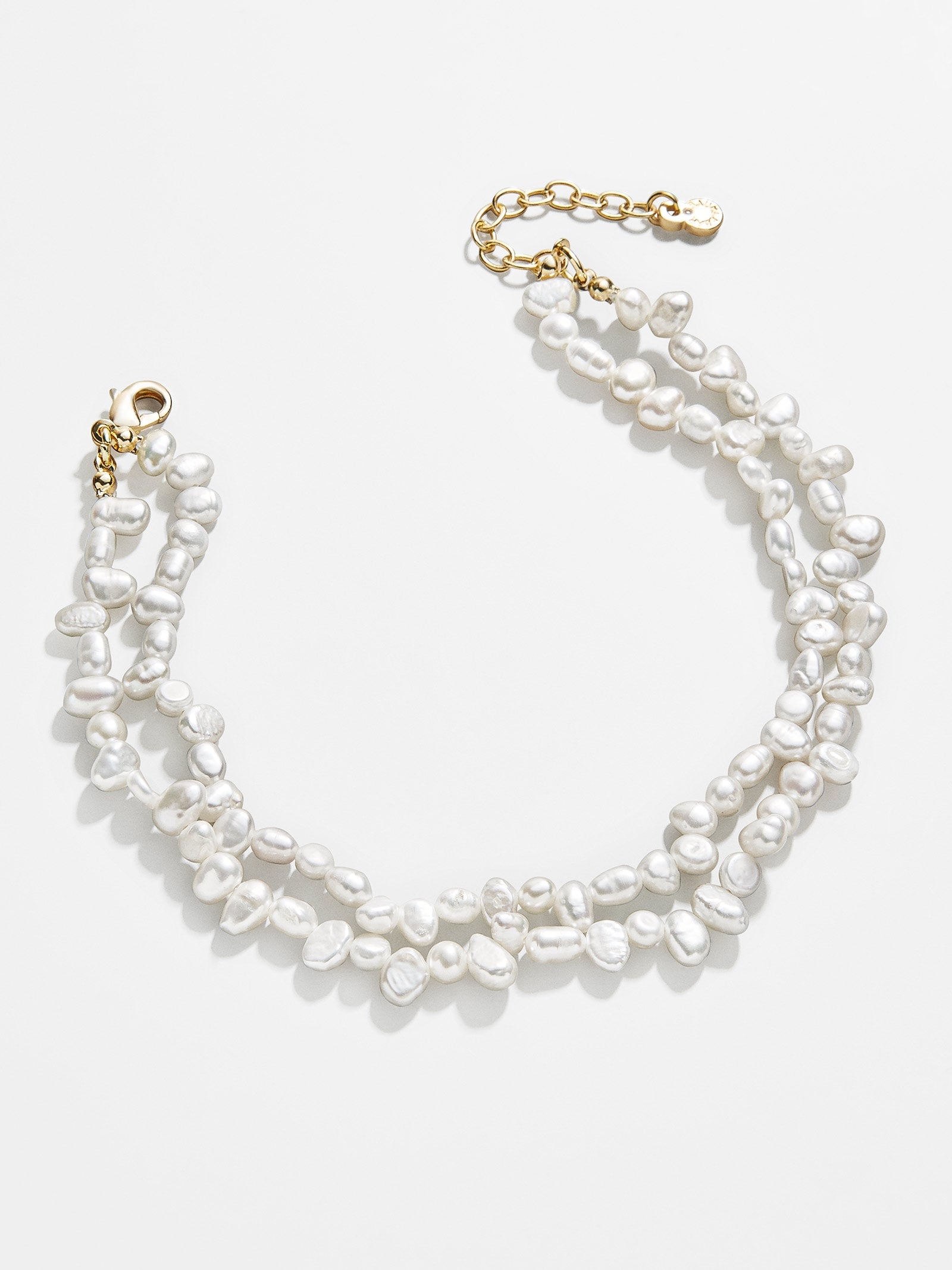 Teagan Pearl Layered Anklet - White - Image 4