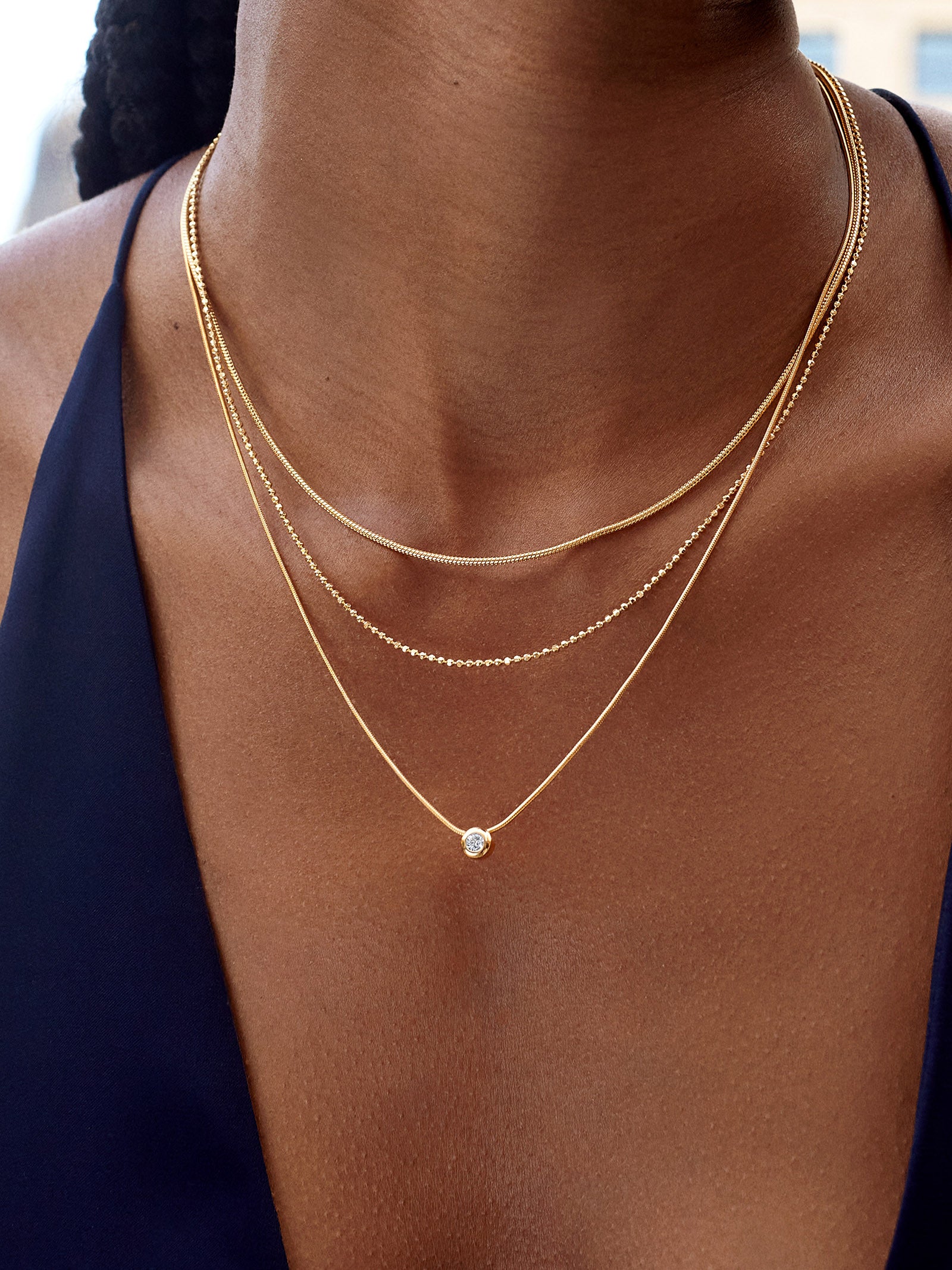 Stephanie 18K Gold Necklace - Gold - Image 2