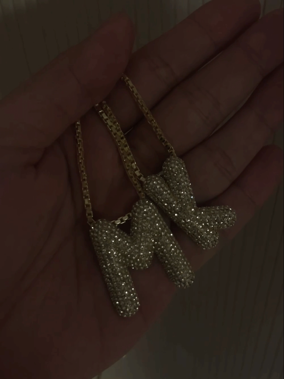 Bubble Initial Necklace - Image 9