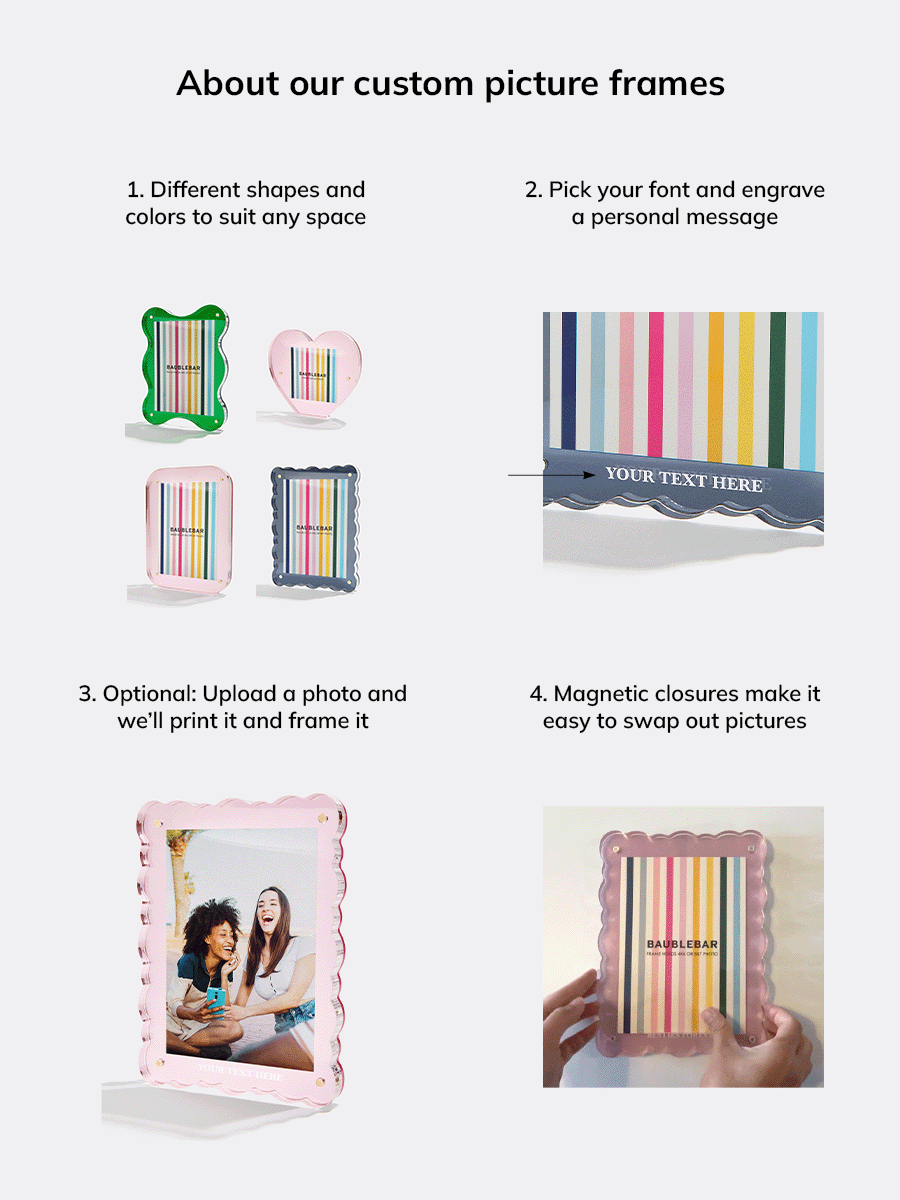 Picture Perfect Vertical Acrylic Frame - Retro Wavy Shape - Image 7