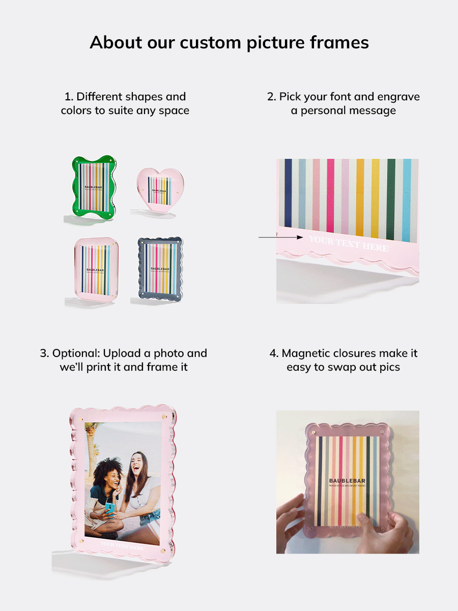 Picture Perfect Horizontal Acrylic Frame - Retro Wavy - Image 3