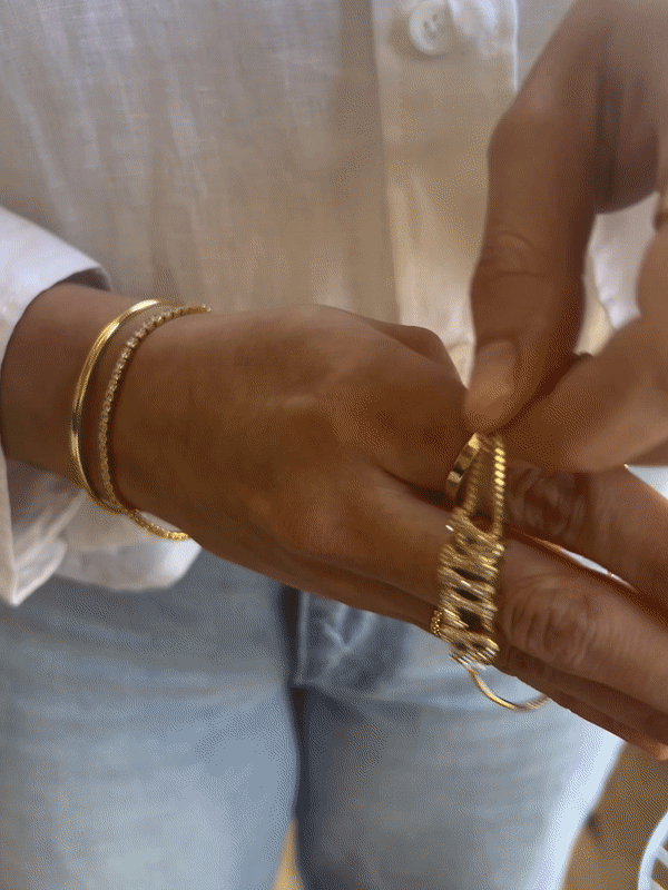 Retro Slider Custom Bracelet - Etched Gold - Image 3