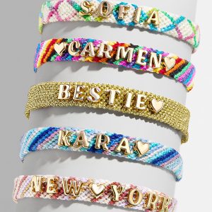 Woven Custom Friendship Bracelet - Neutral Criss Cross